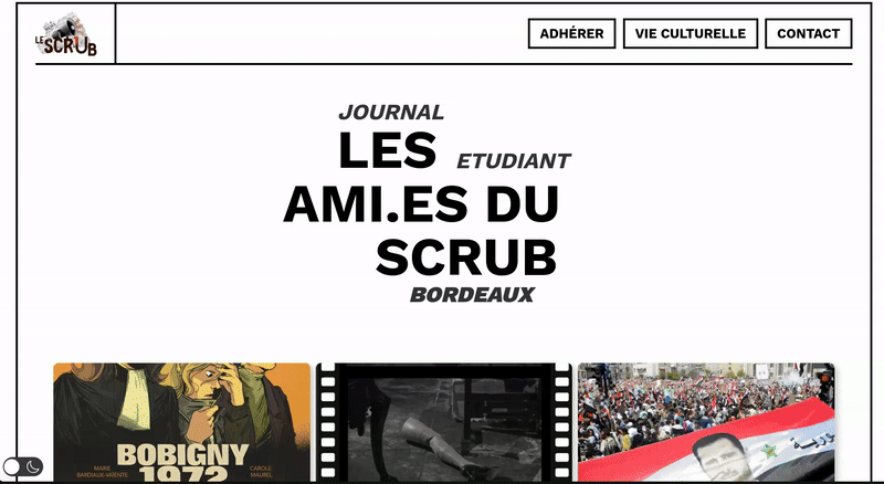 Le ScrUB - Capture d'écran du projet